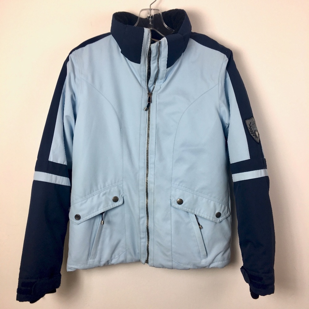 Obermeyer ski jacket women's size L blue insulated